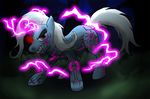  blue_fur corruption equine female feral friendship_is_magic fur glowing_eye glowing_eyes hair horn horse mammal my_little_pony outside pony solo trixie_(mlp) unicorn unoservix white_hair 