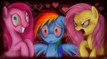  &hearts; &lt;3 abstract_background blue_eyes blue_fur crazy cutie_mark equine female feral fluttershy_(mlp) friendship_is_magic frown fur green_eyes grin group hair horse insane long_hair looking_at_viewer losing_it love_triangle mammal mn27 multi-colored_hair my_little_pony nervous_breakdown nuttershy open_mouth pegasus pink_eyes pink_fur pink_hair pinkamena_(mlp) pinkie_pie_(mlp) pony psycho psychoshy_(mlp) purple_eyes rainbow_dash_(mlp) rainbow_hair sanity_is_for_the_weak sanity_slippage scared wings yelling yellow_fur 