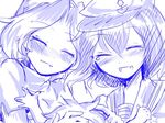  anchor baby bad_id bad_pixiv_id blush closed_eyes family fang hand_on_head hat hood if_they_mated kumoi_ichirin monochrome multiple_girls murasa_minamitsu open_mouth sailor sailor_hat short_hair sketch smile susan tears touhou 