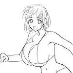  animated animated_gif bikini bouncing_breasts breasts erect_nipples gif huge_breasts lowres magaki_ryouta monochrome navel running sketch swimsuit 