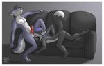 anthro balls canine cum duo eyes_closed gay knot licking lying male mammal on_front oral penis precum skipsy sofa spread_legs spreading tongue 