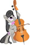  black_hair bow_(stringed_instrument) bow_tie cello cutie_mark equine female feral friendship_is_magic hair horse mammal musical_instrument my_little_pony octavia_(mlp) plain_background pony solo transparent_background unknown_artist 