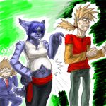  clothing demon female frown human jake jakkai knocked_up lazuli lazuli_(slightly_damned) looking_back male mammal pregnant rhea_snaketail shock shocked slightly_damned uhoh webcomic worried yellowpower 