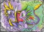  crossover cute dragon friendship_is_magic male my_little_pony purple_dragon scalie spike_(mlp) spyro spyro_the_dragon the_legend_of_spyro video_games 