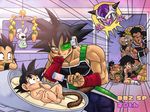  6+boys armor baby bardock blood character_request clothes_writing copyright_name dragon_ball dragon_ball_z father_and_son frieza injury male_focus multiple_boys muscle panbukin_(dragon_ball) raditz scar scouter seripa son_gokuu spoken_face stargeyser tail toma_(dragon_ball) toninjinka toteppo younger 