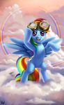  awesome circle cloud clouds double_rainbow equine eyewear female feral friendship_is_magic fur goggles halo horse incorrect_optics incorrect_physics ipan mammal my_little_pony pegasus pony rainbow rainbow_dash_(mlp) rearing sky solo wings 