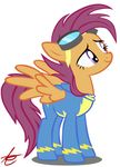  eyewear female feral friendship_is_magic goggles mammal my_little_pony pegasus plain_background scootaloo_(mlp) skinsuit solo unknown_artist white_background wings wonderbolts_(mlp) 
