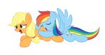  applejack_(mlp) equine female friendship_is_magic lesbian licking my_little_pony rainbow_dash_(mlp) tongue 