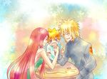  aozorakanon arm_wrestling family namikaze_minato naruto naruto_shippuuden uzumaki_kushina uzumaki_naruto 