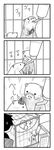  4koma bottle cage comic ferret greyscale minami_(colorful_palette) monochrome original silent_comic sipping water_bottle 