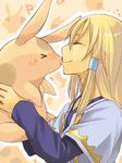  amarisu bad_id bad_pixiv_id blonde_hair closed_eyes long_hair male_focus peony_ix pig solo tales_of_(series) tales_of_the_abyss 