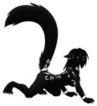  bioluminescence black canine feline female glowing hybrid nix nix_(character) nude solo 