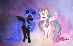  alicorn cutie_mark equine female feral friendship_is_magic horn horse mammal my_little_pony nightmare_moon_(mlp) pony princess_celestia_(mlp) princess_luna_(mlp) winged_unicorn wings 