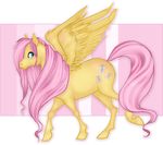  equine female feral fluttershy_(mlp) friendship_is_magic hair horse mammal moonspots my_little_pony pegasus pink_hair pony realistic solo wings 