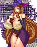  artist_request blush breasts cleavage dragon&#039;s_crown dragon's_crown hat huge_breasts smile sorceress_(dragon&#039;s_crown) sorceress_(dragon's_crown) vanillaware weapon 