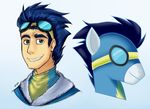  eyewear friendship_is_magic goggles horse human male mammal my_little_pony pegasus pony skinsuit soarin_(mlp) solo unknown_artist wonderbolts_(mlp) 