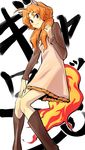  ahoge animal_ears bad_id bad_pixiv_id blush boots dress fiery_tail fire gen_1_pokemon horse_ears horse_girl horse_tail long_hair orange_hair personification pokemon rapidash shiba_itsuki smile solo tail twintails 