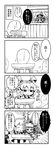  5girls ^_^ abua check_translation closed_eyes comic eyes ghost greyscale hair_bobbles hair_ornament hat highres kochiya_sanae monochrome moriya_suwako multiple_girls onozuka_komachi rod_of_remorse shiki_eiki short_hair smile touhou translated translation_request two_side_up yasaka_kanako 