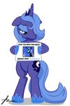  alicorn equine female friendship_is_magic horn mammal missing my_little_pony nightmare_moon_(mlp) plain_background princess_luna_(mlp) sad sign solo standing transparent_background unicorn unknown_artist 