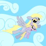  clouds cub cutie_mark derpy_hooves_(mlp) dinky_hooves_(mlp) equine female feral flying friendship_is_magic horn mammal my_little_pony pegasus tranquil_mind unicorn unknown_artist wings young 