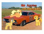  applejack_(mlp) braeburn_(mlp) car dukes_of_hazzard friendship_is_magic my_little_pony 