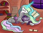  alicorn cub cutie_mark dragon equine female feral friendship_is_magic group horn magic male mammal my_little_pony pegacorn princess princess_celestia_(mlp) reading royalty scalie sleeping spike_(mlp) twilight_sparkle_(mlp) unicorn winged_unicorn wings young 