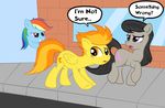  equine friendship_is_magic my_little_pony octavia_(mlp) pegasus rainbow_dash_(mlp) smiggyg spitfire_(mlp) stalker stalking wonderbolts_(mlp) 