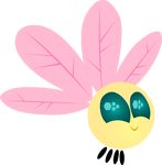  blue_eyes equine female fluttershy_(mlp) friendship_is_magic mammal my_little_pony parasprite parasprite_(mlp) plain_background solo transparent_background unknown_artist 