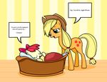  applebloom_(mlp) applejack_(mlp) bed cub cutie_mark equine female feral frankier77 friendship_is_magic horse mammal my_little_pony pony sibling sisters sleeping young 