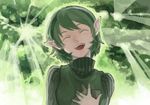  green_hair green_hairband hairband instrument mochio_(ibuki) ocarina saria smile solo the_legend_of_zelda the_legend_of_zelda:_ocarina_of_time 