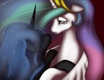  alicorn equine female feral friendship_is_magic horn horse kloudmutt mammal my_little_pony nightmare_moon_(mlp) pony princess princess_celestia_(mlp) princess_luna_(mlp) royalty sibling sisters winged_unicorn wings 