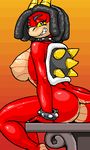  breasts butt female horn horns koopa mario_bros nintendo nipples nude red red_body reptile scalie shell solo tail teeth unknown_artist video_games 