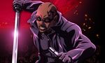  1boy bald blade(character) blade(marvel) blade_(character) blade_(marvel) dark-skinned_male dark_skin dark_skinned_male male male_focus marvel solo sunglasses sword weapon 