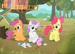  applebloom_(mlp) cub cutie_mark_crusaders_(mlp) equine female feral friendship_is_magic group horn horse mammal my_little_pony pegasus pony scootaloo_(mlp) snigelkrantz sweetie_belle_(mlp) tattoo unicorn wings young 