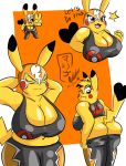  big_breasts breasts butt hi_res nintendo pikachu pikachu_libre pok&eacute;mon pok&eacute;mon_(species) video_games viejillox64art 