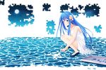  bad_deviantart_id bad_id bare_legs bare_shoulders blue_hair dress hair_ornament hitsukuya jigsaw_puzzle long_hair original puzzle solo star white_dress 