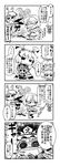  6+girls abua antennae ascot blush_stickers bow cape check_translation cirno comic daiyousei flower greyscale hair_bow highres ice kazami_yuuka leaf minigirl monochrome multiple_girls onozuka_komachi rod_of_remorse sharp_teeth shiki_eiki sunflower teeth touhou translated translation_request wings wriggle_nightbug 