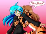  breasts crossgender feline female flora_(twokinds) gender_swap grope human lesbian mammal tiger trace_(twokinds) trace_legacy twokinds unknown_artist 