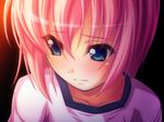  bad_id bad_nicoseiga_id blue_eyes blush face gym_uniform hotaru_(akappera) original pink_hair solo 