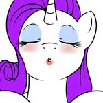  close-up equine eyeshadow female feral friendship_is_magic fur horn kissing makeup mammal my_little_pony plain_background rarity_(mlp) solo unicorn unknown_artist white_background white_fur 