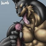  bomb_(artist) canine doberman dog duo gay male mammal nude penis 