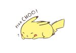  cute humor humour nintendo pikachu pikarar plain_background pok&#233;mon pok&eacute;mon pun sneeze solo video_games white_background 