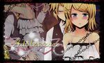  adolescence_(vocaloid) bare_shoulders blue_eyes blush boy boy_and_girl brother_and_sister chain chains closed_eyes dress eyes_closed female foreplay frame frilled_dress frills front_to_back girl hair_ornament hairpin hand_on_hip hips incest kagamine_len kagamine_rin kiss male necktie shirt siblings sparkle twincest twins undressing untying vest vocaloid white_shirt zasiki_usagi_(zasikiusa) 