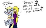  derpy_hooves_(mlp) duo equine female feral friendship_is_magic horse hug human mammal my_little_pony pegasus plain_background pony unknown_artist white_background wings 