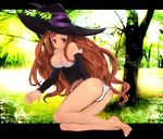  artist_request ass blush breasts cleavage dragon&#039;s_crown dragon's_crown hat little_miss_alice lying panties smile sorceress_(dragon&#039;s_crown) sorceress_(dragon's_crown) underwear vanillaware 