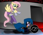  blue_eyes book cosplay crossover equine female feral floating fluttershy_(mlp) friendship_is_magic fur hair horn long_hair mammal my_little_pony pegasus pink_hair purple_eyes purple_fur raven raven_(teen_titans) starfire teen_titans twilight_sparkle_(mlp) unicorn wings yellow_fur 