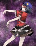  alphes_(style) bad_id bad_pixiv_id blue_eyes blue_hair bow hat jiangshi maguroido miyako_yoshika ofuda open_mouth outstretched_arms pale_skin parody saliva short_hair skirt solo star style_parody touhou zombie_pose 