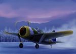  aircraft airplane f2a_buffalo finland ki-51_(ampullaria) lavender_hair letty_whiterock military short_hair snow swastika touhou weapon world_war_ii 