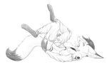  bagheera black_and_white canine cum cum_in_mouth cum_inside eyes_closed fox lying male mammal masturbation monochrome on_back penis plain_background sketch solo topless white_background 