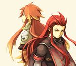  asch green_eyes long_hair luke_fon_fabre male_focus morisuke multiple_boys red_hair surcoat tales_of_(series) tales_of_the_abyss white_background 